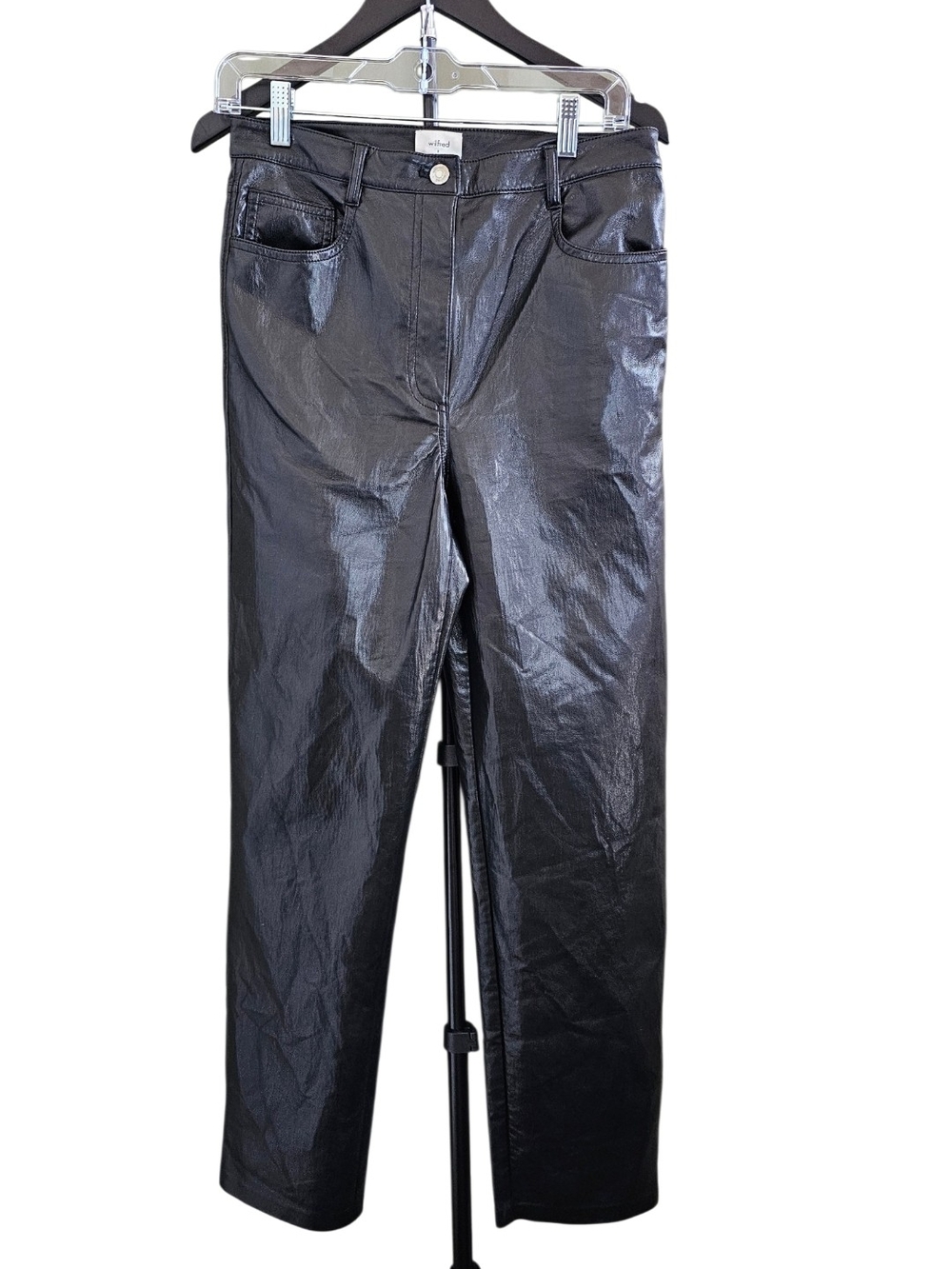 Artizia Wilfred Vegan Leather Pants "The Melina" - Black - Size 8
